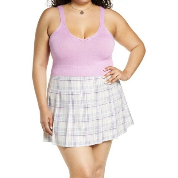 bp Tops - 🎀 5/$20 🎀 NWT Bp Knit Crochet Tank Top Tulip size in purple tulip
